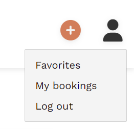 Screenshot of dogbnb user dropdown